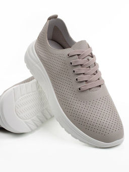 03-YH596-3 GRAY/BEIGE Полуботинки летние женские (натуральная кожа)