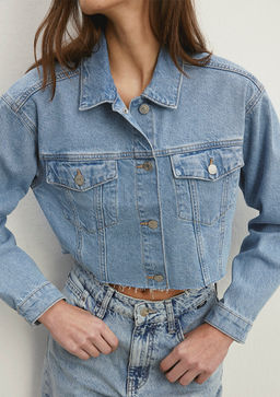 Brenda 90lar Indigo Mavisi Jean Ceket фото 6