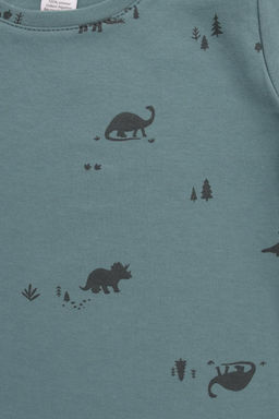 Crockid _ К 1552/темный малахит,лесные динозавры пижама дет  фото 3