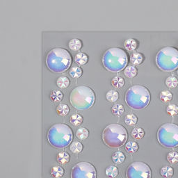 Цена за 5 шт. Жемчуг самоклеящийся «Ассорти», с голографией, 125 шт на листе