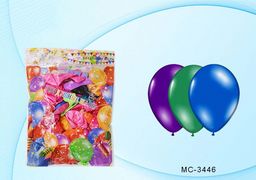 Цена за 30 шт.Шарик воздушный "BASIR" 10", 25см "Металлик ассорти" (MC-3446)