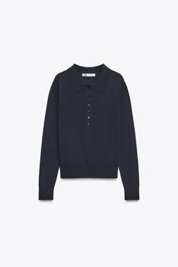 PLAIN KNIT POLO SHIRT - Zara фото 14
