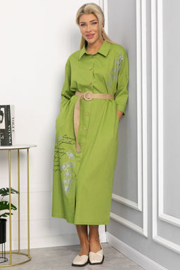 Платье Мирослава (лайм) П15470-7М