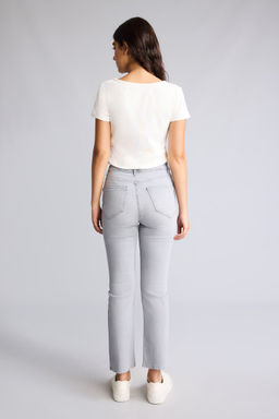 Y_ksek Bel Crop Kesim Jean Pantolon - Defacto фото 5
