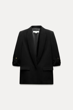 BLAZER WITH ROLLED-UP SLEEVES - Zara фото 5
