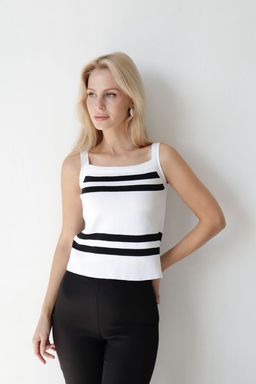 10084 Топ вязаный чёрно-белый - Martichelli фото 3