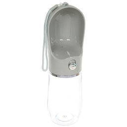Поилка портативная прогулочная с кнопкой "ЛЮБИМЫЙ БРО", цвет серый, 380мл (коробка)