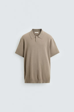 RIB KNIT POLO SHIRT - Zara фото 7