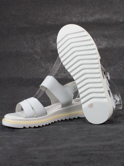 08-PEXL76-1 WHITE Босоножки женские (натуральная кожа)