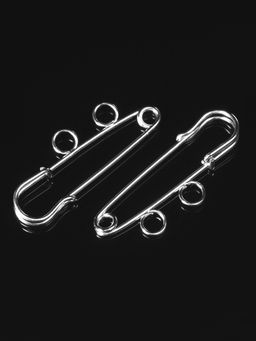 Булавка для подвесок PO-035 №01, 2 шт. 3.5?0.5 см, цвет серебро