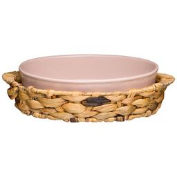 БЛЮДО ДЛЯ ЗАПЕКАНИЯ В ПЛЕТЕНОЙ КОРЗИНЕ BRONCO FUSION 26*17*6,5 СМ 800 МЛ ПУДРОВОЕ