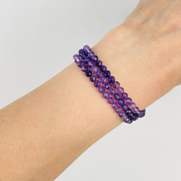 Бусины для украшений из Аметиста (96 бусин) 39 см