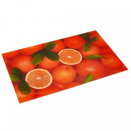 ДВ4-005 Доска разделочная стеклянная Апельсины 23*37 см (14)
