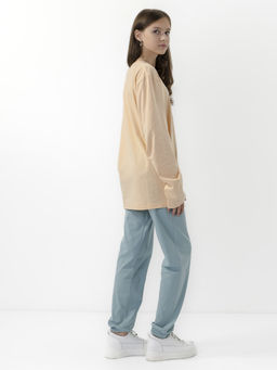 CHILLEASY 170013C-19 Пижама для девочки (футболка с длинным рукавом, брюки), Полынь