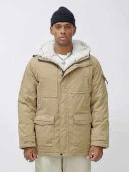 Парка мужская зимняя удлиненная с мехом хаки цвета 8751G - Mtforce фото 7