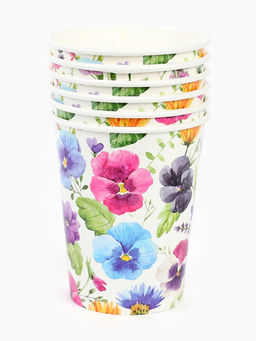 Цена за 2 шт. Стакан бумажный одноразовый «Полевые цветы», 250 мл, 6 шт