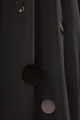 TRENDYOLMILLA Siyah A-Kesim Straplez Sifon Dokuma Uzun S?k Abiye & Mezuniyet Elbise TPRSS25AE00137  фото 5