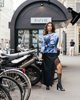 УДЛИНЁННЫЙ СВИТШОТ С ПРИНТОМ SNK011 - Sahar art lab фото 8