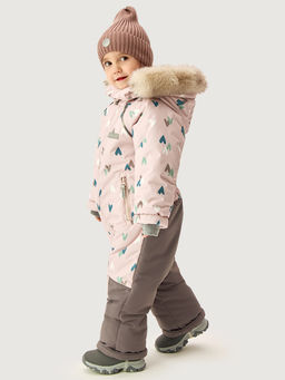 Комбинезон 8з0626 пудра/кофе