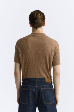 LINEN - VISCOSE KNIT POLO SHIRT - Zara фото 6