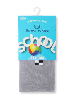 БРЕСТСКИЕ 3280 SCHOOL КОЛГОТКИ ДЕТСКИЕ (рисунок) св.серый - Conte elegant фото 5