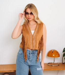 Жилет #КТ88399, коричневый