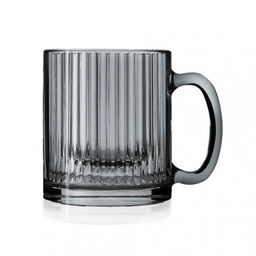 Кружка 320 мл "Вертикаль" графит стекло арт. 00111497, 24с2394