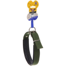 Цена за 5 шт. Ошейник для собак однотонный "ЗООЛЕНД БРО", цвет хаки, 2,5*54см (бирка)