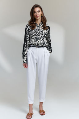 Брюки 0814 белый - Diliafashion фото 3