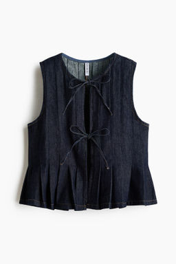 Chaleco denim con lazadas