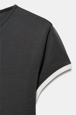 CAMISETA VIVOS CONTRASTE / Plomo - Zara фото 6