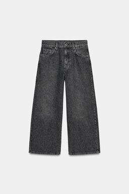 JEANS ZW COLLECTION CULOTTE TIRO MEDIO RAYAS / Negro - Zara фото 7