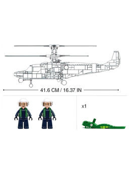 Конструктор Sluban «Модельки. Вертолёт», 1:35, 913 деталей