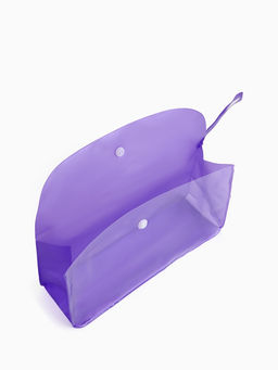 Цена за 2 шт. Косметичка на кнопке для бассейна, с ручкой, фиолетовая