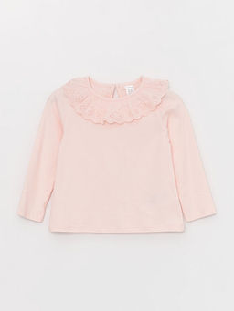 Bisiklet Yaka Uzun Kollu K?z Bebek Ti??rt