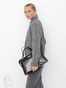 Сумка женская кожаная 9613-1S black Velina Fabbaino-Safenta в Новосибирске