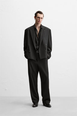 CROPPED FIT VISCOSE BLAZER