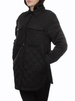 H24-002 BLACK Куртка демисезонная женская (100 гр. холлофайбер)