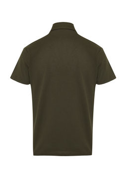 Haki Regular/Normal Kesim Dokulu Polo Yaka T-shirt TMNSS24PO00038