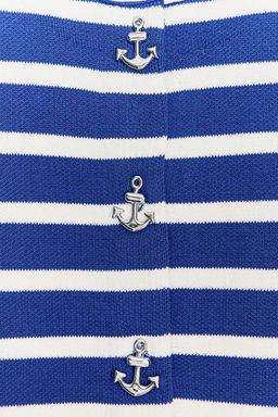 STRIPED KNIT SHORT SLEEVE CARDIGAN - Zara фото 6