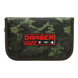 Пенал школьный, 1 секция, 13×21×4 см «Камуфляж»