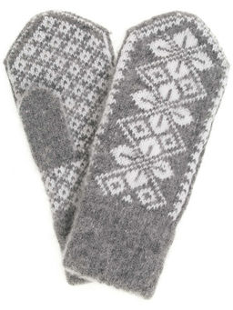 Варежки женские "Цветы с ромбами" ПП 3231-11