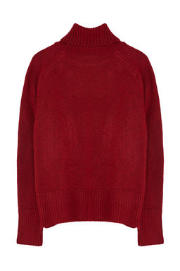 Bordo Yumusak Dokulu Basic Triko Kazak TWOAW21KZ1343 - Trendyolmilla фото 7