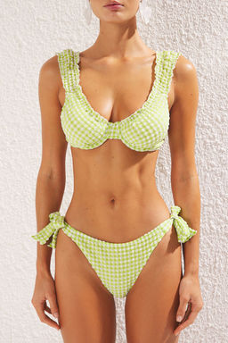 TRENDYOLMILLA Potikare Desenli Bralette Dokulu Regular Pretty Bikini Tak?m? TBESS25BT00035 фото 4