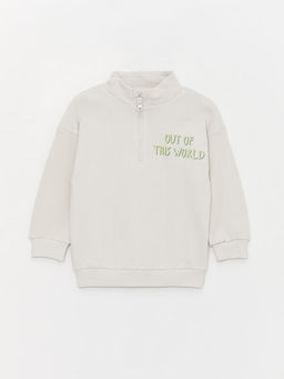 Dik Yaka Uzun Kollu Bask?l? Erkek Bebek Sweatshirt ve E?ofman Alt 2li Tak?m - Waikiki фото 2