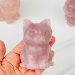 Фигурка Кот из Розового кварца