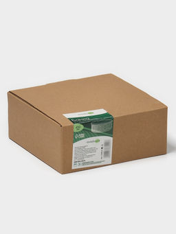 Банка для сыпучих BellaTenero «Листья», 500 мл, 13×9.5 см, с бамбуковой крышкой, фарфор, белая