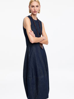 Vestido vaquero de silueta barrel - H&m фото 4