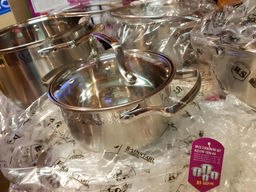 Набор посуды 8 пр "Бохманн" (2,1л,2,9л,3,9л,6,6л) стекл. крыш., 7-ти шаг дно, арт. RS/CW1855-08