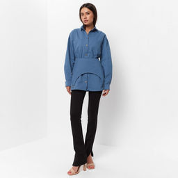 Юбка баска женская джинсовая MIST: Denim, размер 46, синяя